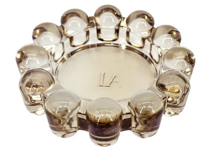 Alice Lane Home Collection Original Amber Glass Small Bubble Candle Dish - color: Amber, size: Small