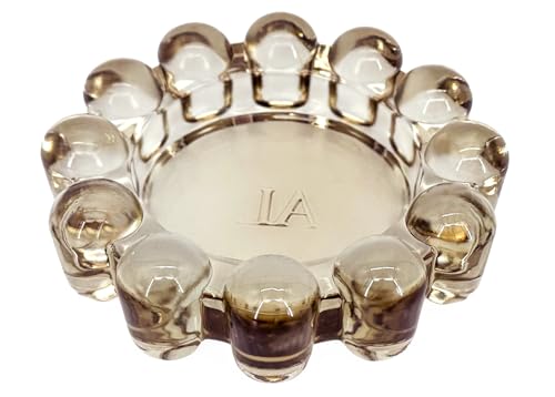 Alice Lane Home Collection Original Amber Glass Small Bubble Candle Dish - color: Amber, size: Small