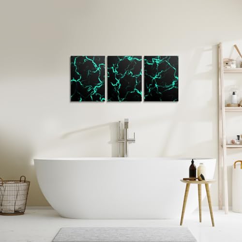 Feelyou Strip Lines Wall Art 12" x 16" x 3 - color: Green