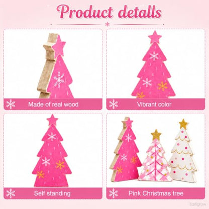 Christmas Decorations Indoor, Pink Christmas Snowflake Star Tree Home Decor