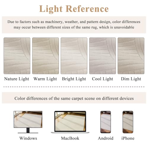 U'Artlines 3x10 Ft Hallway Runner Rug, Washable Neutral Beige Modern - size: 3' x 10' (Rectangular)