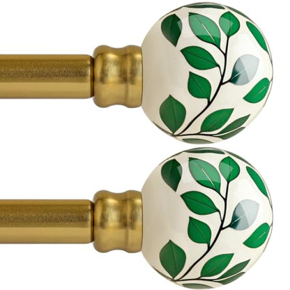 Ceramic Gold Curtain Rods 2 Pack for Windows 16 to 120 Inches - color: Ceramic Gold, size: 16"-120"|2 Pack
