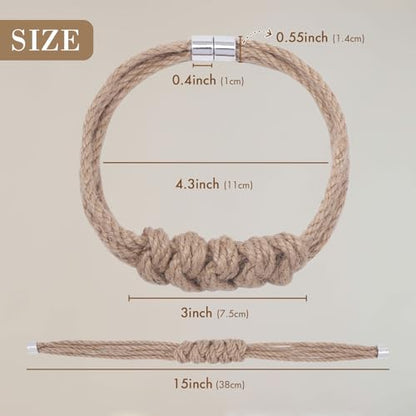 NICEEC 2 Pack Natural Jute Rope Curtain Tiebacks Elegant Boho Style Magnetic Drape Tie Backs Soft Hand-Woven Rope Curtain Holdbacks for Home & Office Drapery (Jute knot-04) - color: Jute Knot-04, size: 2 Pack