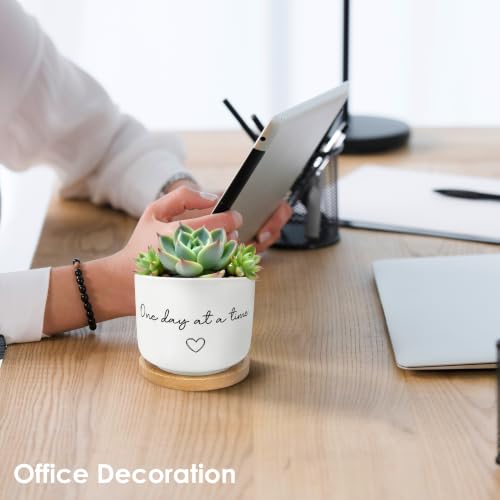 Inspirational Mental Health Gifts Plant Pots Planters - color: Style a -L