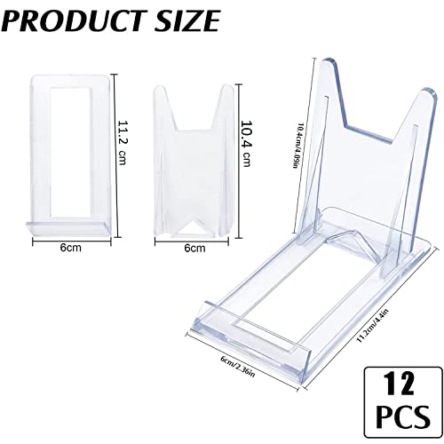 Acrylic Plate Stands，Plate Stand Plastic Stand Adjustable Decorative Plate Holder Plate Stand Decorative Stand for Display Pictures or Plate ,Home Office Supplies Festival Party Decoration(12 Pieces)