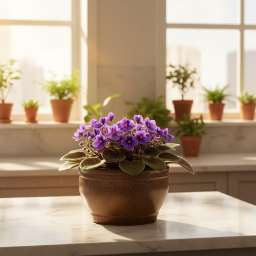 African Violet Pots Self Watering Violet Pot Copper 6 inch - color: Copper