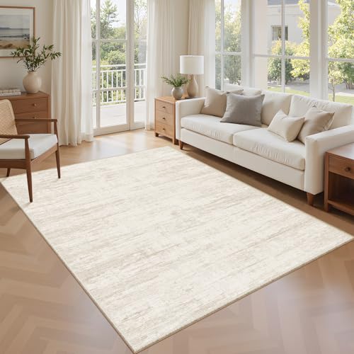 Washbale Rugs 3x5 Ultra Soft Area Rug, Non Slip Indoor Entryway Rugs, Stain Resistant Area Rugs for Living Room Dining Bedroom，Modern Abstract Home Decor Small Rug - color: Beige, size: 3' x 5' (Rectangular)