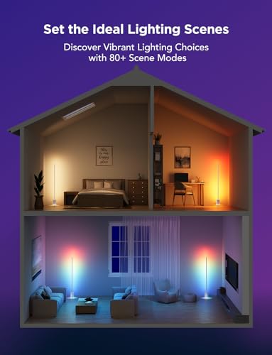Govee Floor Lamp 2, RGBIC Smart Floor Lamp for Living Room, Bedroom - color: Silver