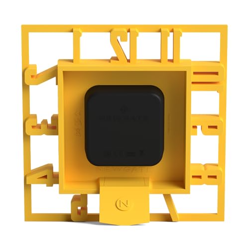 NEWGATE® Highline Desk Clock | Square Skeleton Clock | Yellow - color: Citrus Yellow