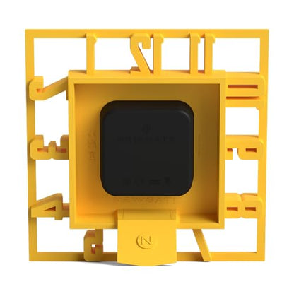 NEWGATE® Highline Desk Clock | Square Skeleton Clock | Yellow - color: Citrus Yellow