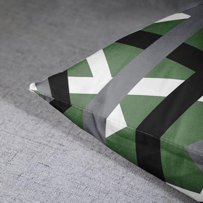 Emvency Throw Pillow Covers Set of 2, 18 x 18 Inch, Striped Sage Green - color: Green, size: 18" x 18" (Pack of 2)