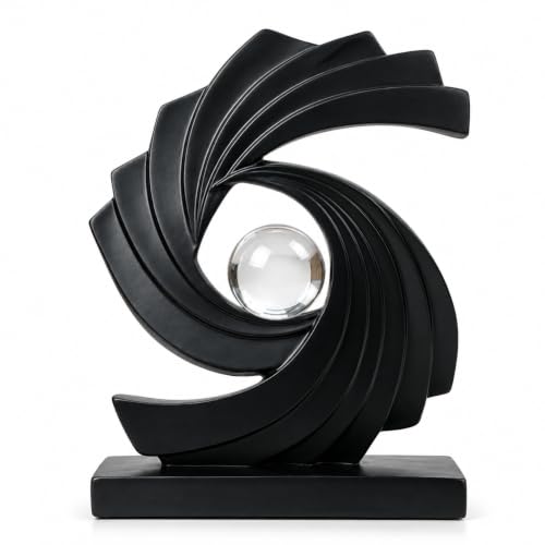AWNR Black Decorations Modern Abstract Art Sculpture Living Room Decor - color: Black