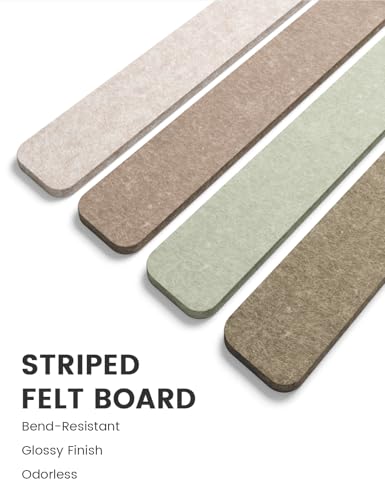 Fluxynara 13" x 2" Felt Wall Panels, Linen Dusk - color: Linen Dusk, size: 8-pack