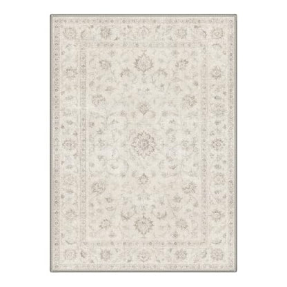 GENIMO 5X7 Area Rug for Living Room, Washable Boho Medallion Non Slip Thin - color: Cream Taupe, size: 5' x 7' (Rectangular)