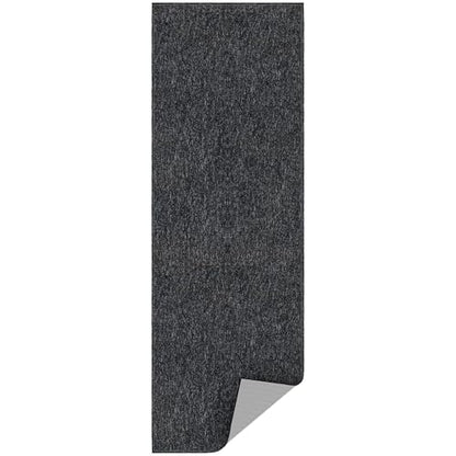 Ottomanson Door Mat Indoor Entryway Runner Rug – Non-Slip Durable Low-Pile Runner with Stain-Resistant Surface, 20" x 59", Black - color: Black
