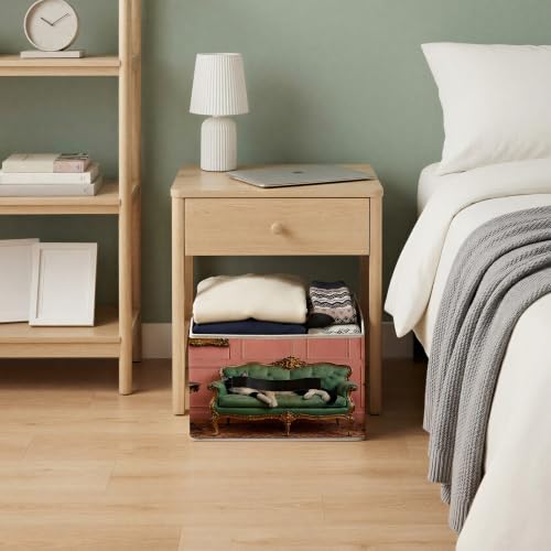 Whimsical Tuxedo Cat Red Wine Storage Basket Organizer - color: Tuxedo Cat