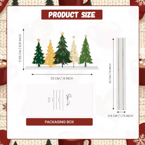Smile Table Decor, Standing Centerpieces, 5Pcs Christmas Trees - style: Retro Trees
