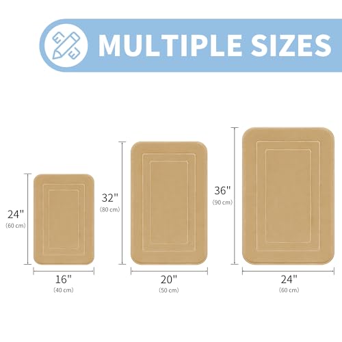 Cupic Cupid Memory Foam Bath Mat 24"×16", Non Slip Bathroom Rugs，Deep Khaki - color: Deep Khaki, size: 1'4" x 2' (16" x 24")
