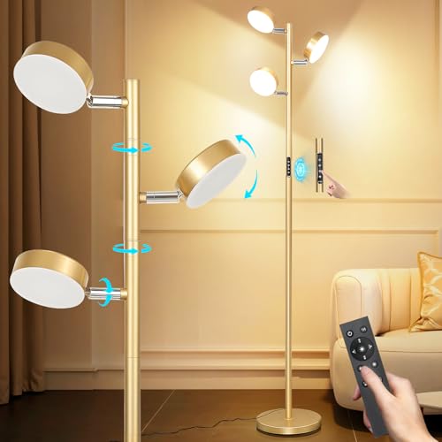 Tree Floor Lamp for Living Room - Modern Gold Standing Lamp - color: Gold