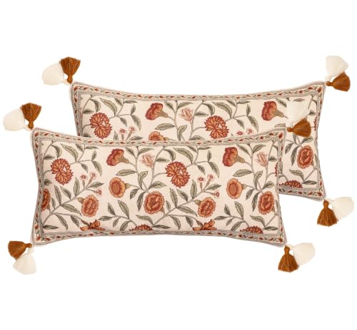 ISAENNE Designer French Rectangle Throw Pillow Cover,Set of 2,28"x12" - color: Albano a, size: 28" x 12" (Pack of 2)