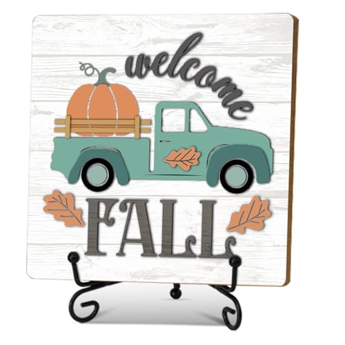 Fall Home Decor Indoor,Welcome Fall Thanksgiving Table Decor - color: Multicolor