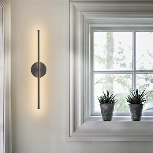 KARTOOSH Battery Operated Wall Sconces Set of Two Wireless Wall Lights - color: Black (RGB Colors), size: 20.4 Inches