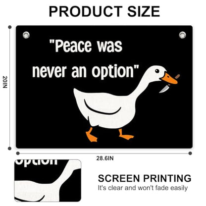 Peace Was Never An Option Goose Flag,Funny Goose Wall Flag Banner Tapestry - color: Multi 0662