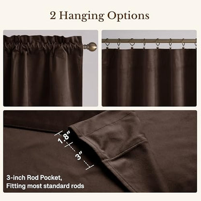 StangH Brown Valance for Windows 52x18 Inch, 1 Panel - color: Brown, size: 52"W x 18"L (Pack of 1)