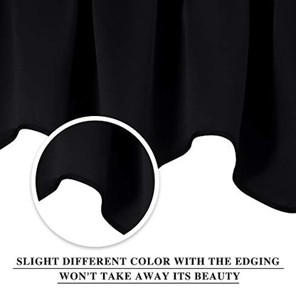 NICETOWN 2 Panels Black Kitchen Blackout Valances for Windows, 42W x 18L - color: Black, size: 42"W x 18"L (Pack of 2)