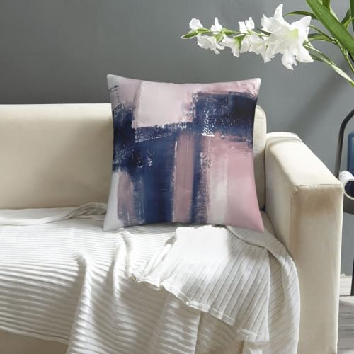 Pink and Navy Throw Pillow Covers Velvet Pillowcase 18 "x18 Inch - color: Color-2, size: 18" x 18" (Pack of 1)