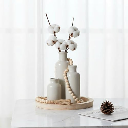 5 Pcs Coffee Table Decor Set, Wood White - color: Wood White