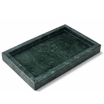 Natural Green Marble Tray, 10" x 6", Rectangular - color: Green, size: 6" x 10" x 1.5"