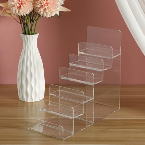 1pc Acrylic Clear Purse Display Stand - Jewelry Handbag Organizer Rack, Perfume Nail Polish Holder Shelf for Counter Vendor Display, Purse Organizer Stand