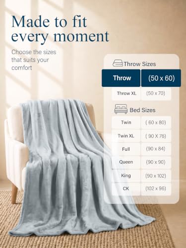 Utopia Bedding Soft Fleece Bed Blanket Throw Size Light Grey (50x60 Inch) - color: Light Grey, size: Throw (50x60 Inch)