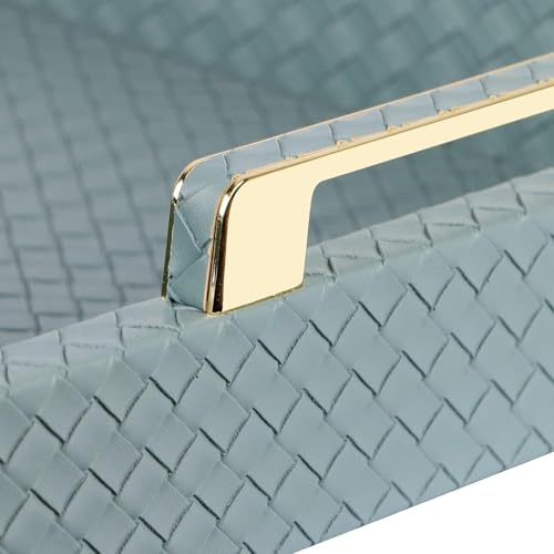 Decorative Serving Tray, Blue, 16"x12" Large Rectangular - color: Mist Blue