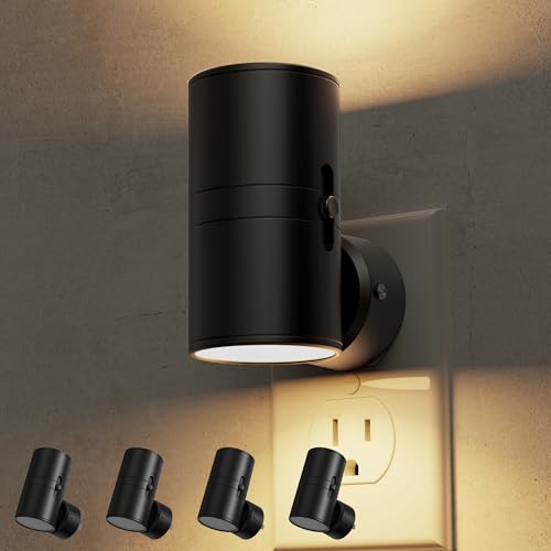 L LOHAS LED Night Light, Night Lights Plug into Wall, 5 Colors, Dimmable - color: 5CCT, size: 4 Pack