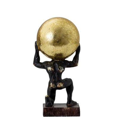 Lukitas Atlas Statue and Sculpture Kneeling Figurine Decor Resin 10.5'' - color: Kneel