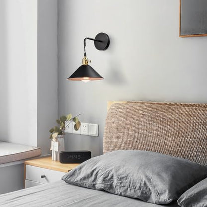 Hanging Height Adjustable Wall Sconce, Black 2-Pack - color: Plug in Black*2Pcs