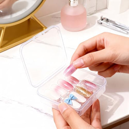 LJY 32 Clear Square Plastic Boxes, 2.5 x 2.5 x 0.8 in for Electronics - color: Transparent, size: Single Size (2.5 x 2.5 x 0.8 inch)