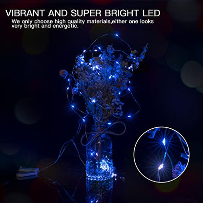 Brightown 12 Pack Christmas Blue White Fairy Lights Battery Operated - color: Blue & White, size: 12 PC