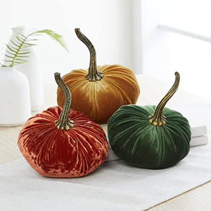 Luxe Burnt Orange 6.25 inch Velvet Pumpkin (Luxe Burnt Orange) - color: Luxe Burnt Orange