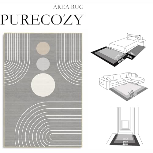 Boho Rug 3x5 Grey Modern Geometric Abstract Area Rug for Entryway Bedroom - color: Grey, size: 5' x 3' (Rectangular)