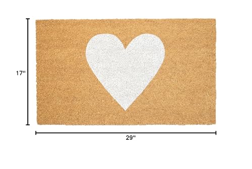 Calloway Mills Madison Heart Doormat (White, 17" x 29") - color: White, size: 1'5" x 2'5" (Rectangular)