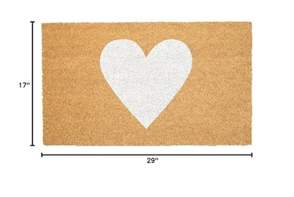 Calloway Mills Madison Heart Doormat (White, 17" x 29") - color: White, size: 1'5" x 2'5" (Rectangular)