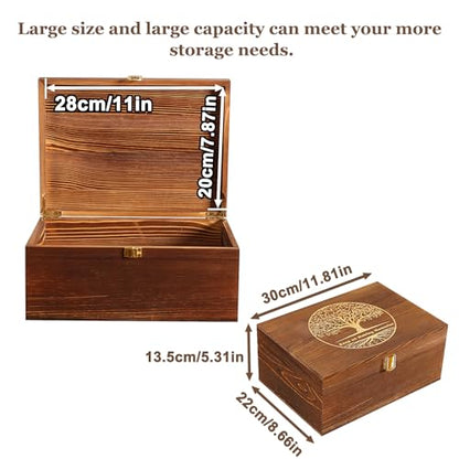 Wooden Keepsake Box Large Tree of Life - Decorative Memory Boxes