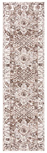 SAFAVIEH Vintage Hamadan Runner Rug 2'3"x8', Brown & Ivory VTH211T - color: Brown/Ivory, size: 2'3" x 8' (Runner)