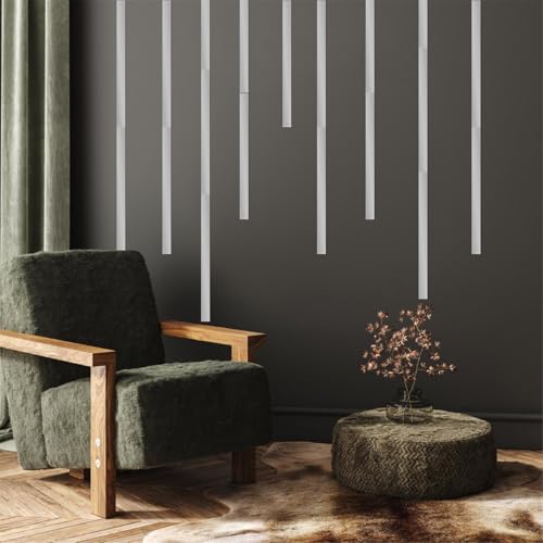 Silver Metal Wall Art Modern Striped Walls Decor Minimalist Line Arts Sign - color: Metal Silver