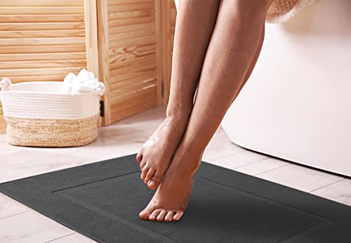 Utopia Towels Cotton Bath Mat, 21x34 in, 2 Pack, Grey - color: Grey, size: 2 Bath Mats