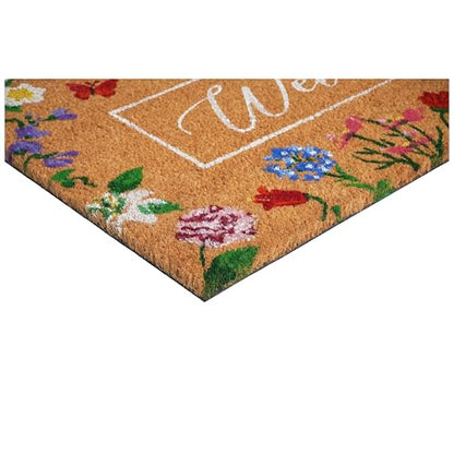 Calloway Mills Butterfly Garden Welcome Doormat 24 x 36 - color: Butterfly Garden Welcome, size: 2' x 3' (Rectangular)