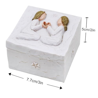 Best Friend Keepsake Box, Sculpted Hand-Painted Keepsake for Women, Sister Gifts - style: Best friend gifts for women